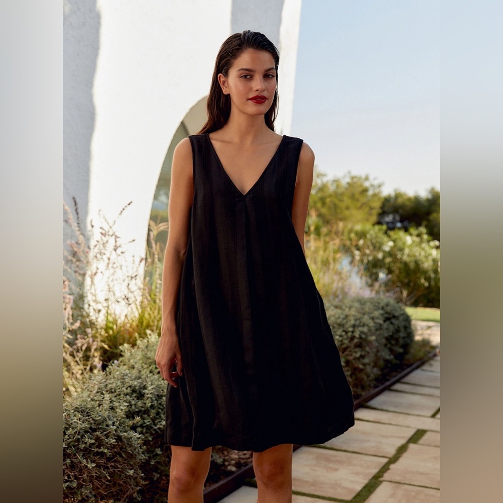 LULUS CHARMING BLACK DRESS - Picture 2 of 12